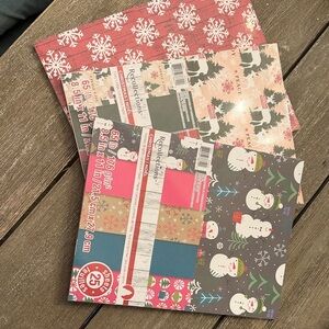 75 sheets unopened Recollections Festive Snowman and Holiday Pattern Paper